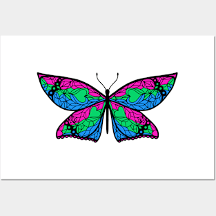 Fly With Pride: Polysexual Flag Butterfly Posters and Art